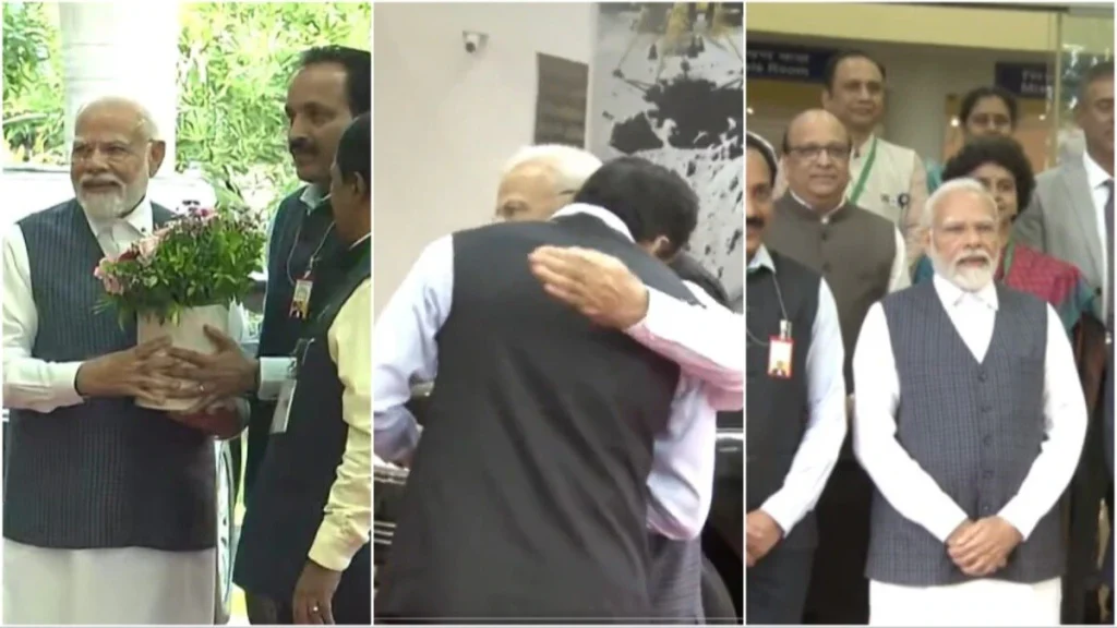 Chandrayaan-3: PM Modi meets ISRO scientists in Bengaluru, thanks taking ‘Make in India’ to Moon￼